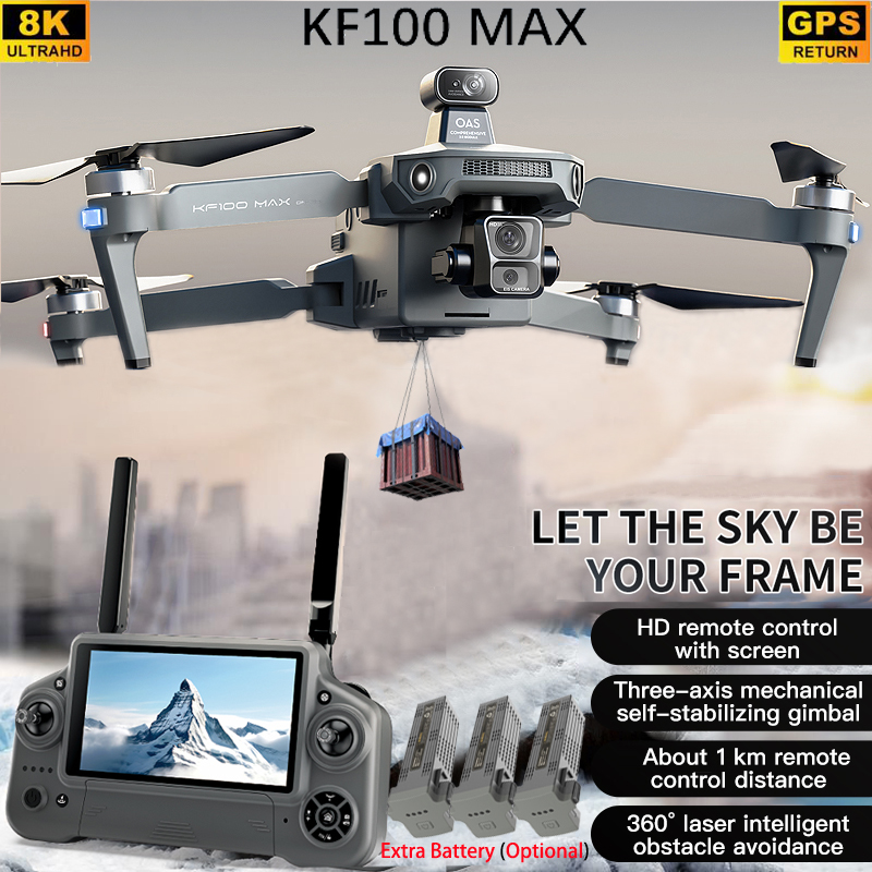 Drone Gimbal Brushless - KF100 MAX GPS Drone 4K Fotocamera