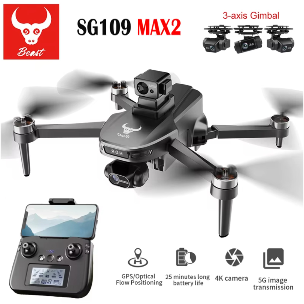 Drone Gimbal Brushless - SG109 MAX2 Drone professionale con fotocamera